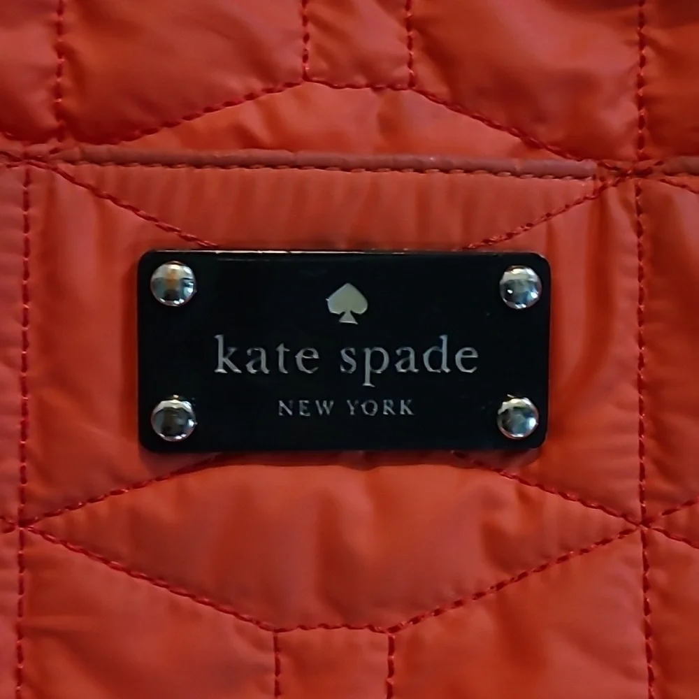 Kate Spade Red Black Quilted Padded Latop Carrier Shoulder Bag School College